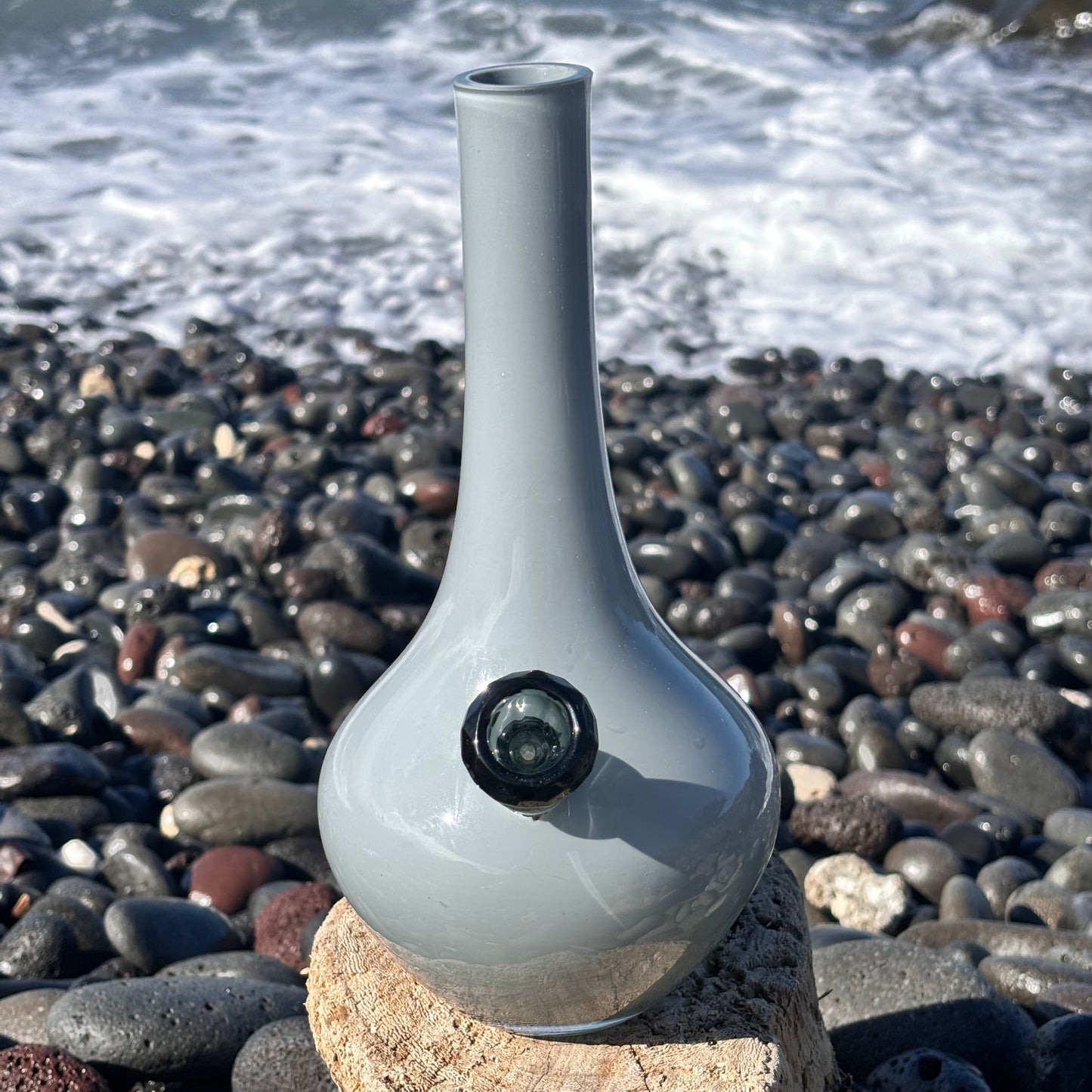 “Smoky Seductress” Vintage Upcycled Handblown Glass Vase Bong
