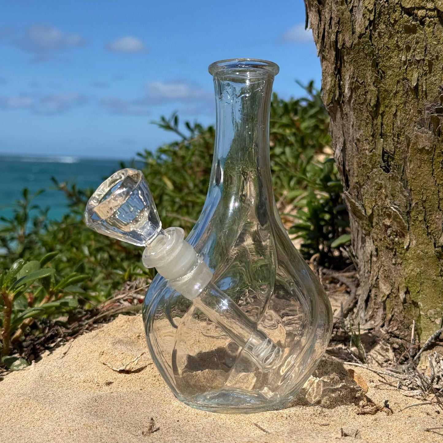 Clear Glass Vase Bong “Crystalline Goblet”