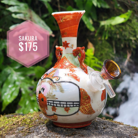 "Sakura" Vintage Japanese Ceramic Bong