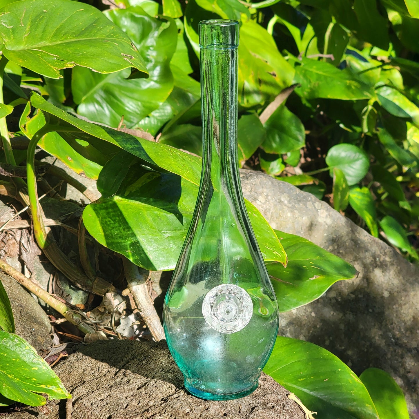 "Bottle Bong" Upcycled Glass Bottle Bong