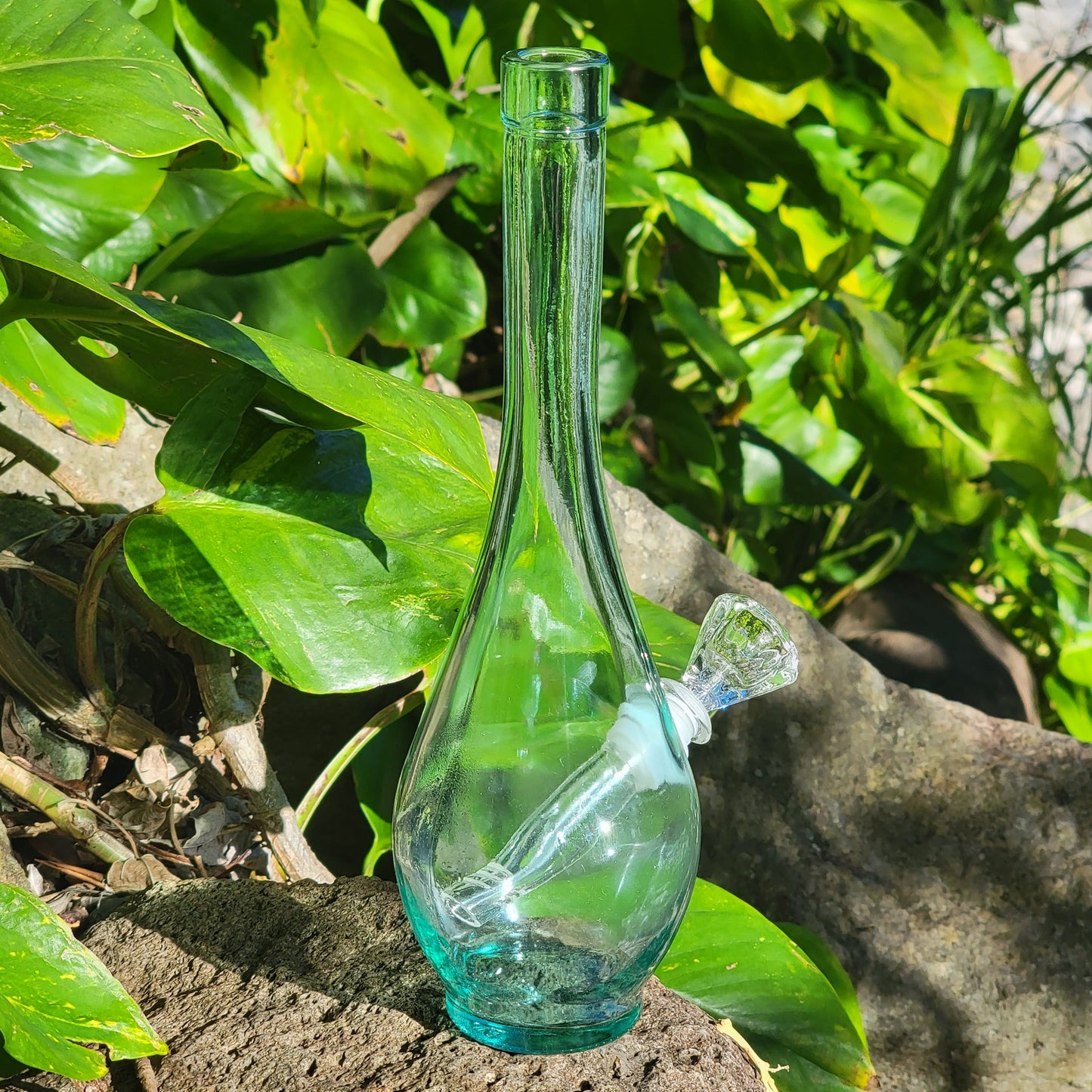 "Bottle Bong" Upcycled Glass Bottle Bong