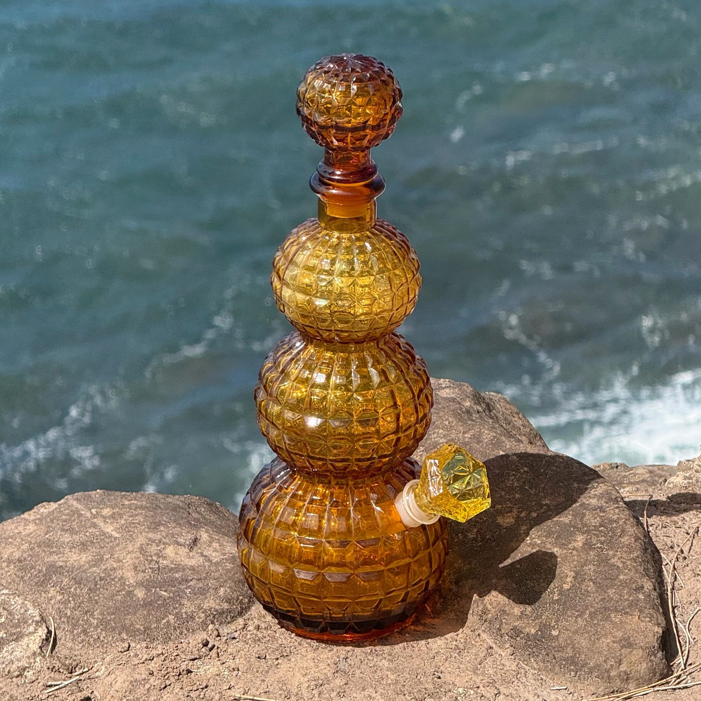 Vintage Decanter Bong “Citrine Disco”