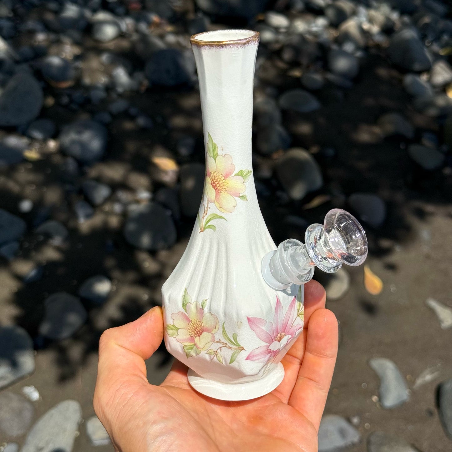 Vintage Ceramic Bong “Highbiscus”