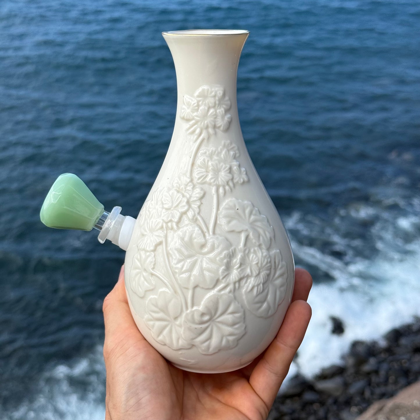 Vintage Ceramic Vase Bong “Ceramic Bloom”