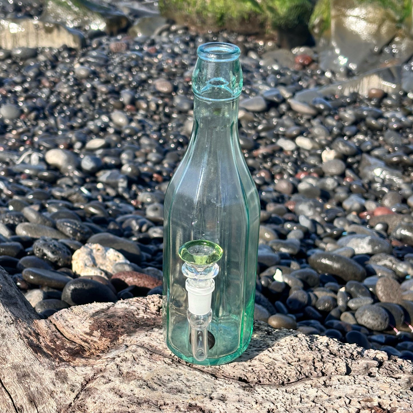 “Bottle Bong" Upcycled Glass Bottle Bong