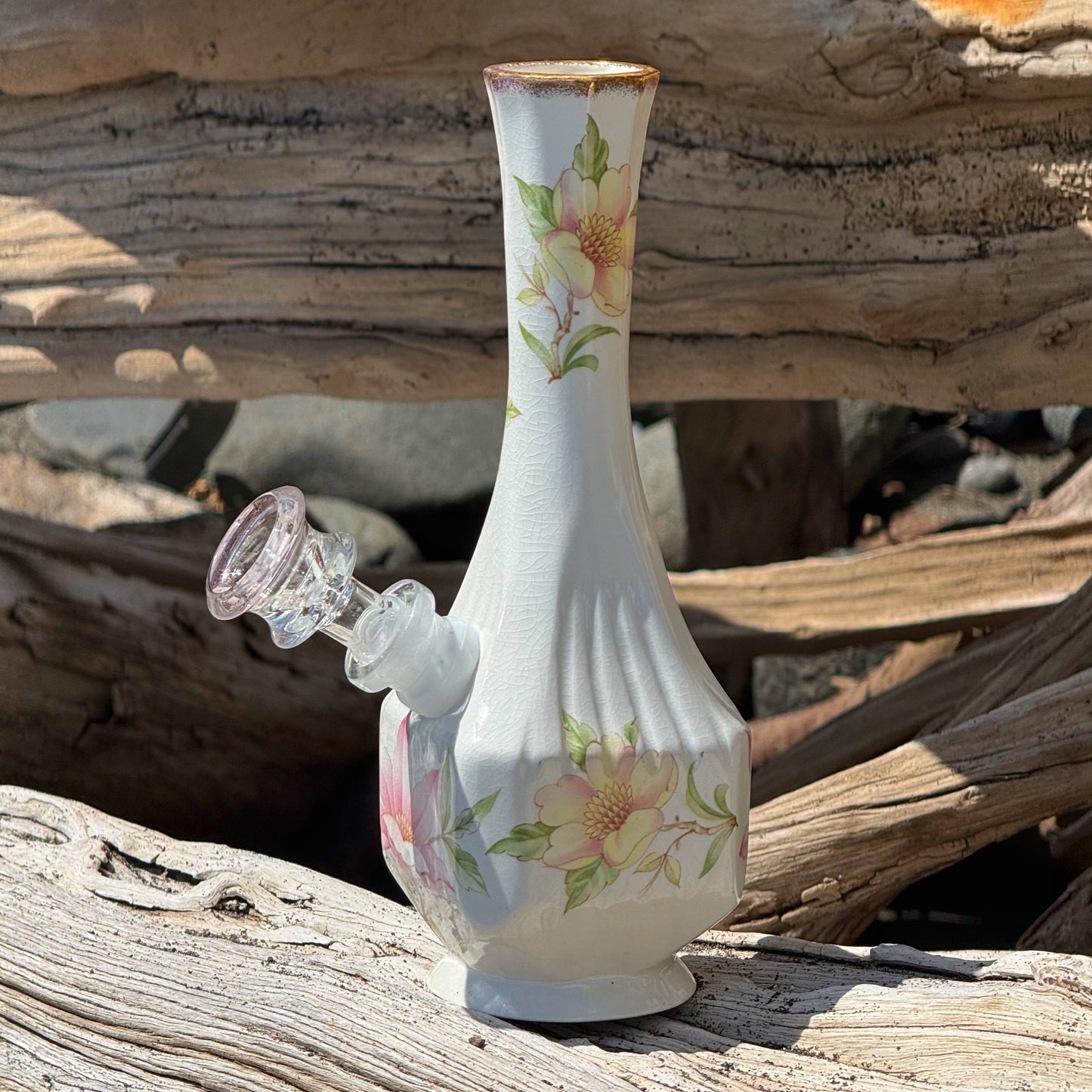 Vintage Ceramic Bong “Highbiscus”