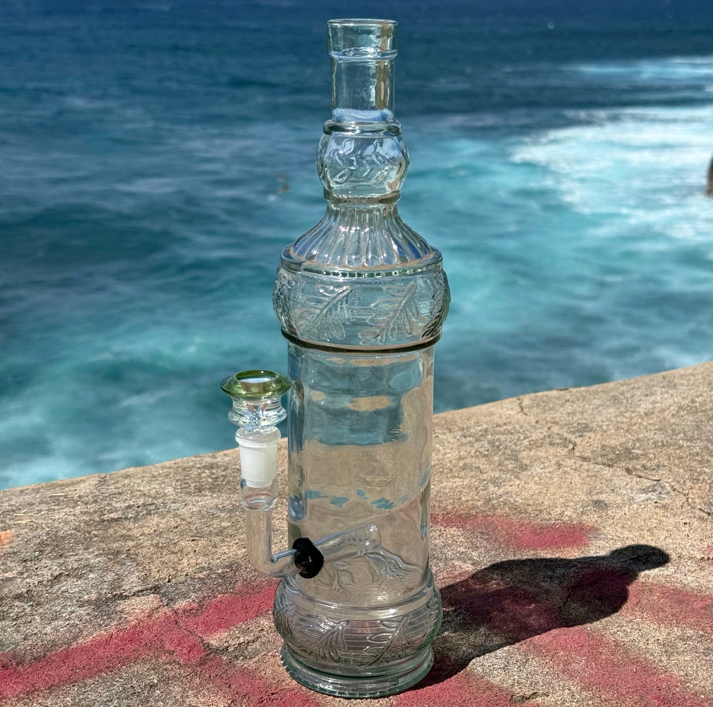 Bottle Bong Upcycled Vintage Glass bottle