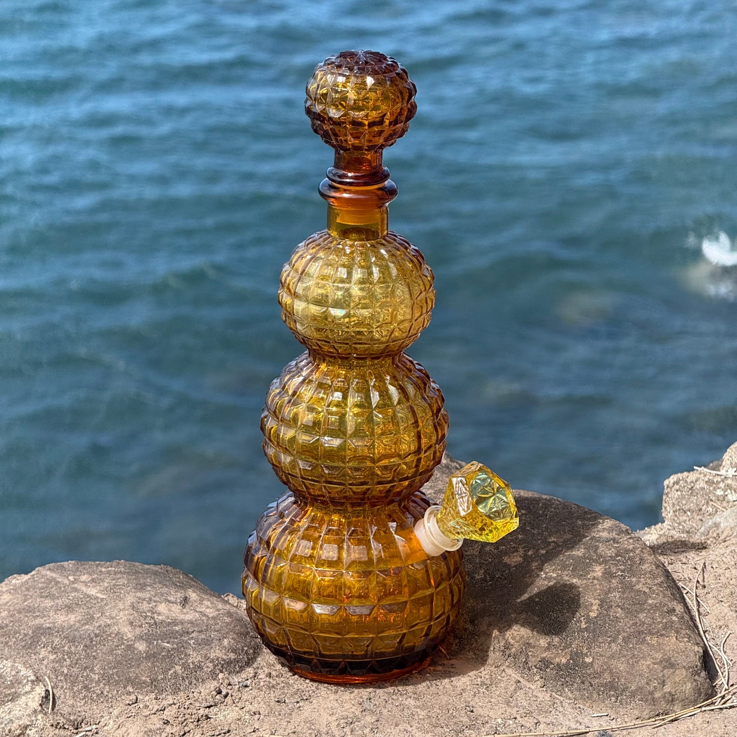 Vintage Decanter Bong “Citrine Disco”