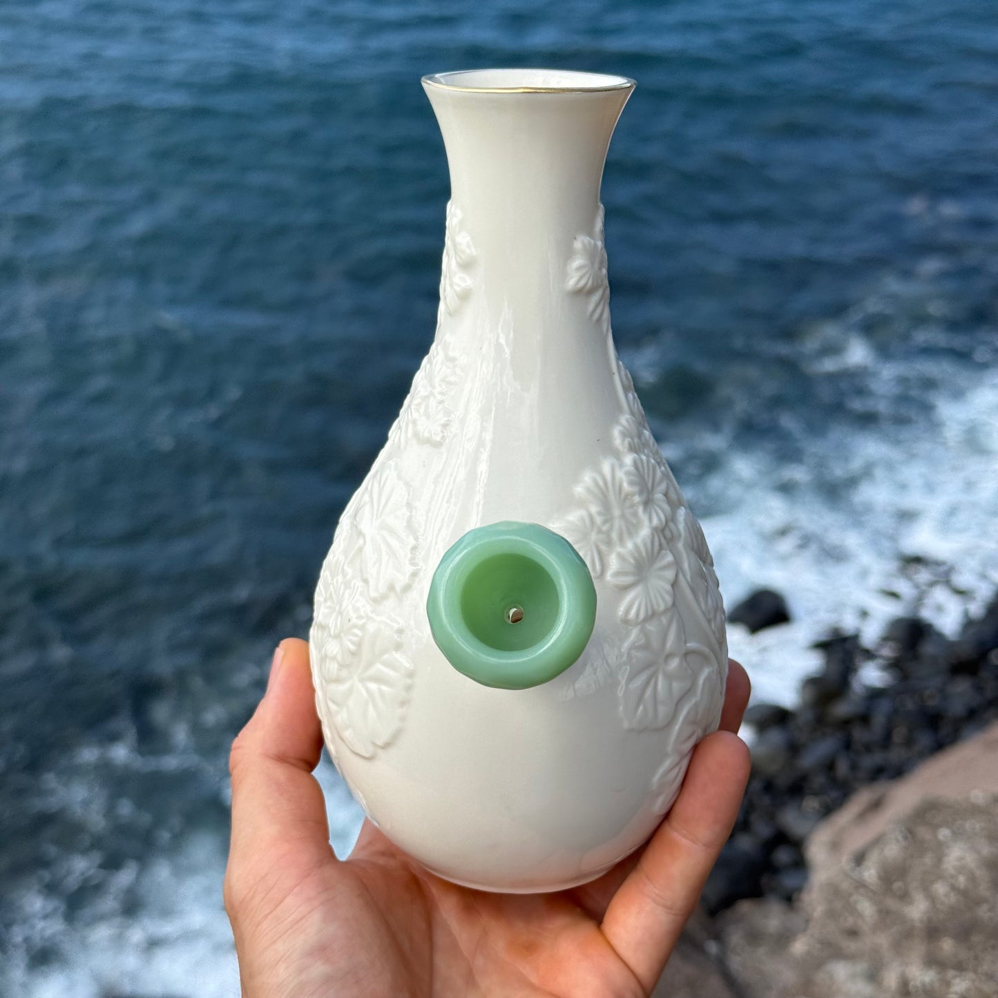 Vintage Ceramic Vase Bong “Ceramic Bloom”