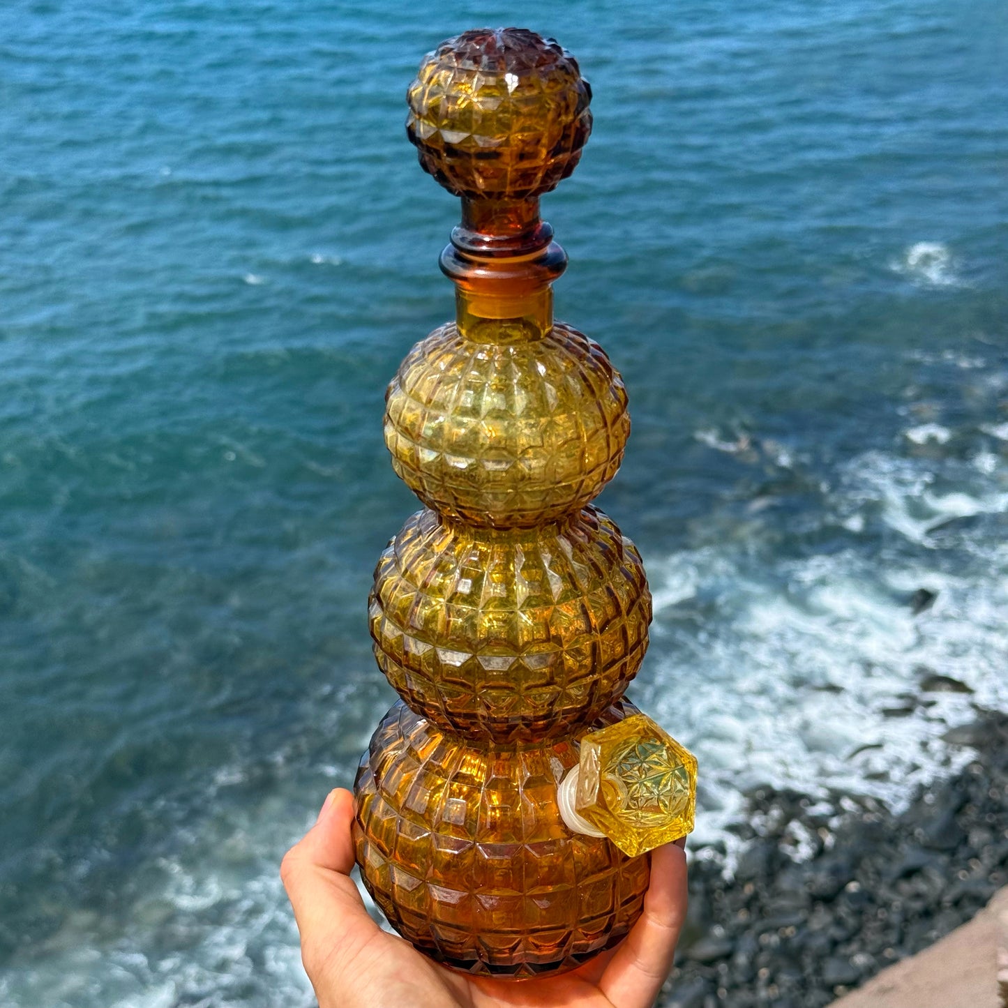 Vintage Decanter Bong “Citrine Disco”