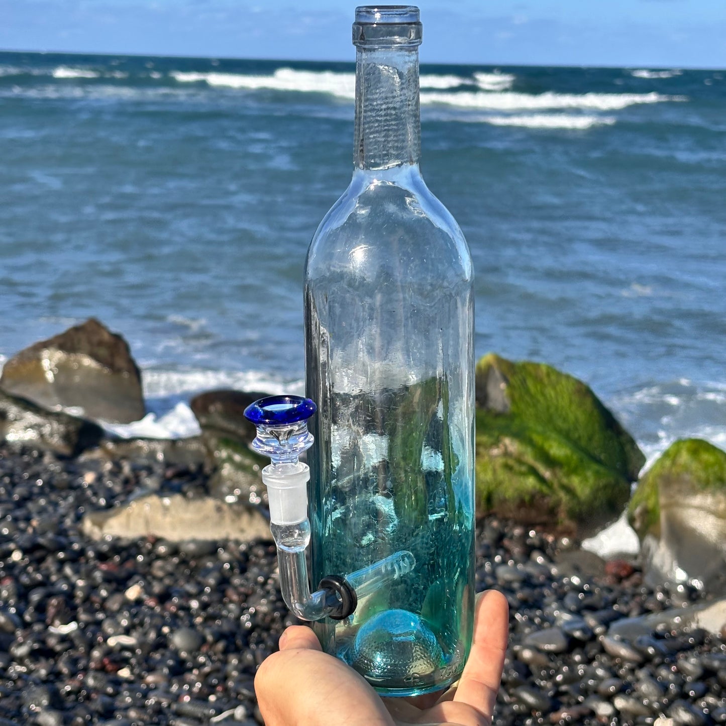 Upcycled Glass Bottle Bong