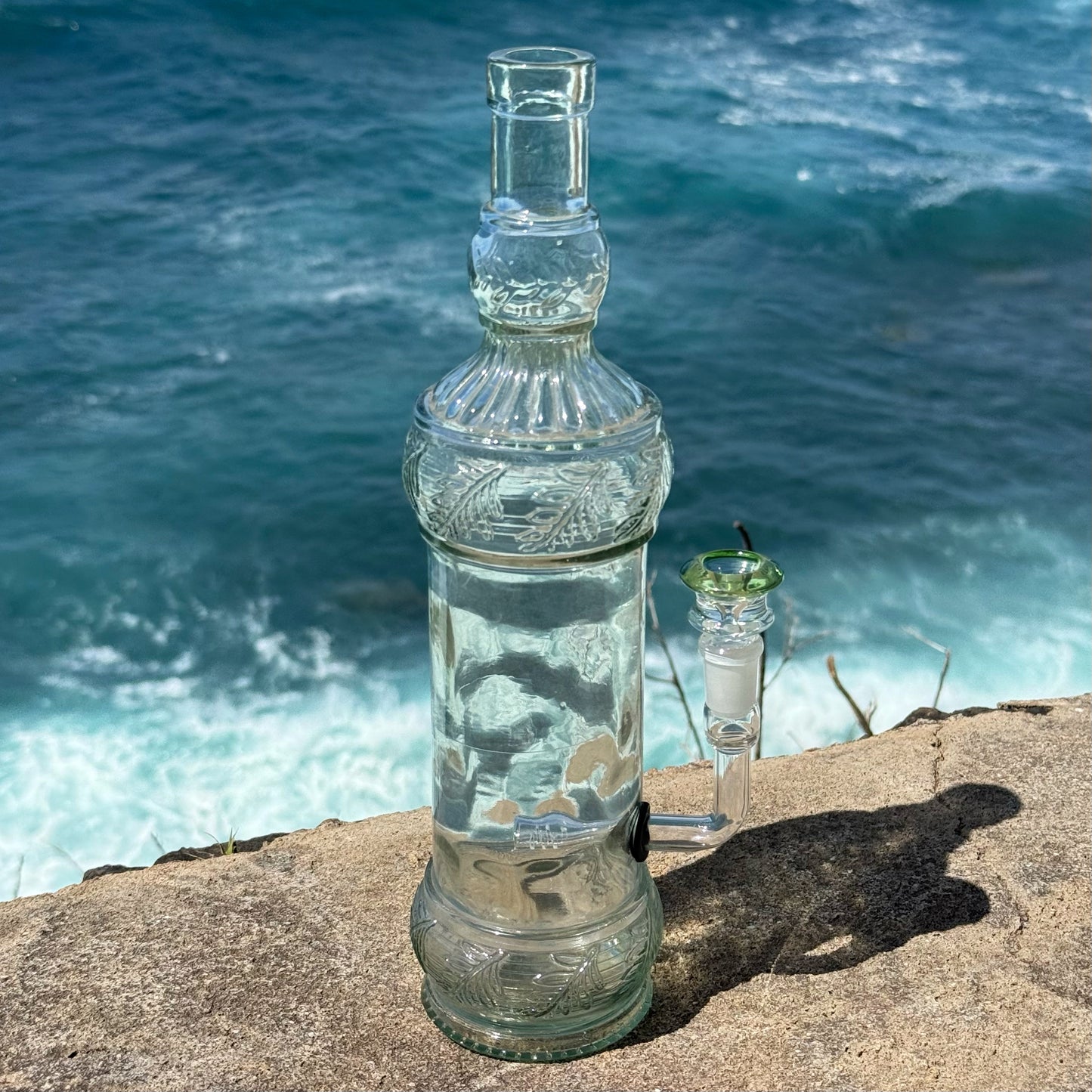 Bottle Bong Upcycled Vintage Glass bottle