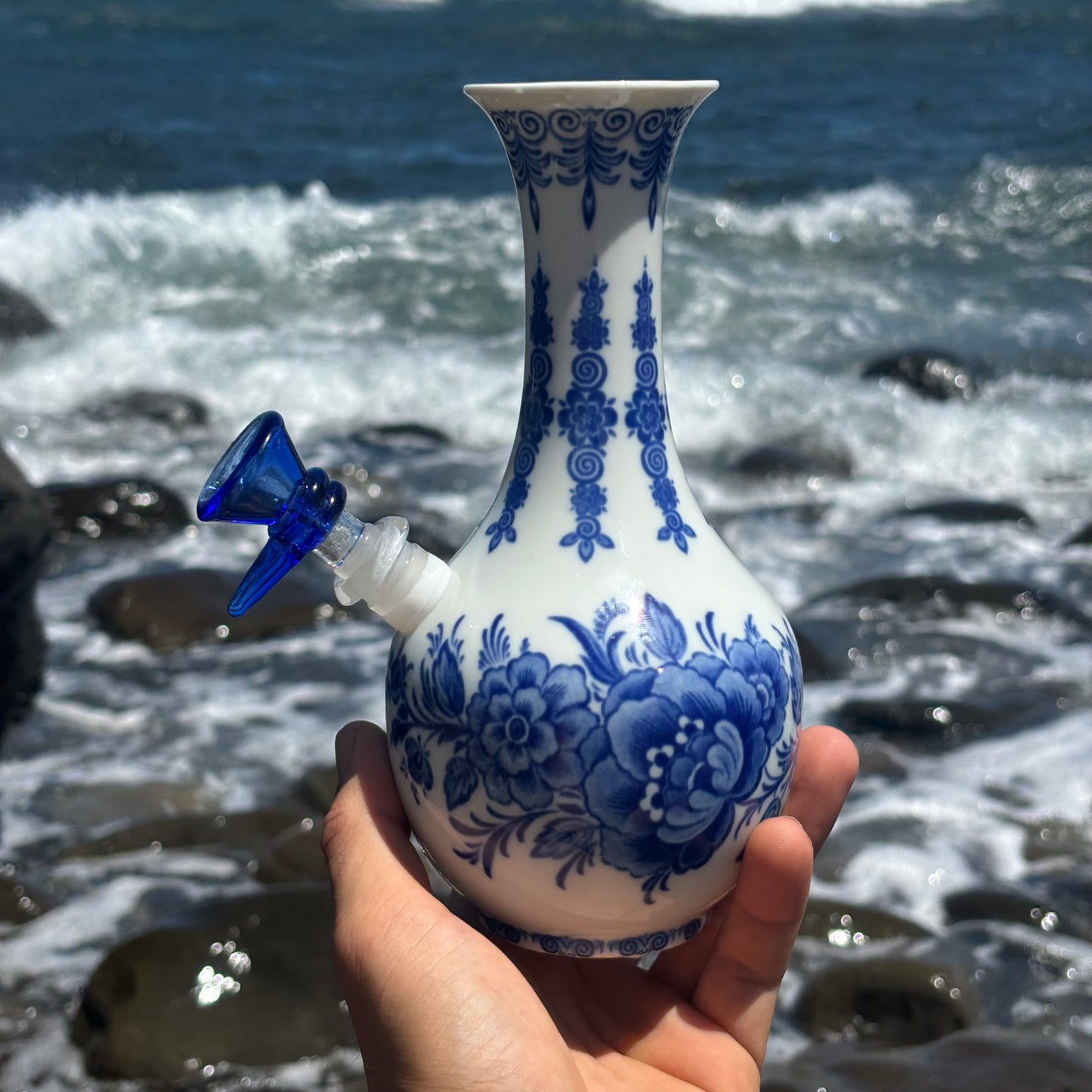 “Porcelain Persuasion” Vintage China Upcycled Bong