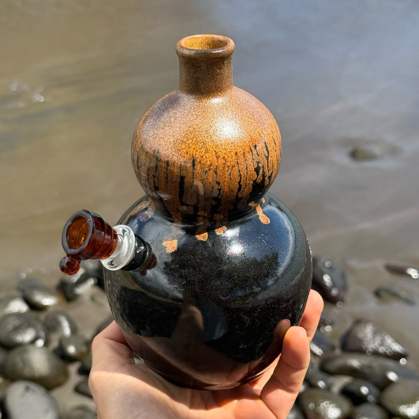 Vintage Ceramic Vase Bong “Mud Slide”