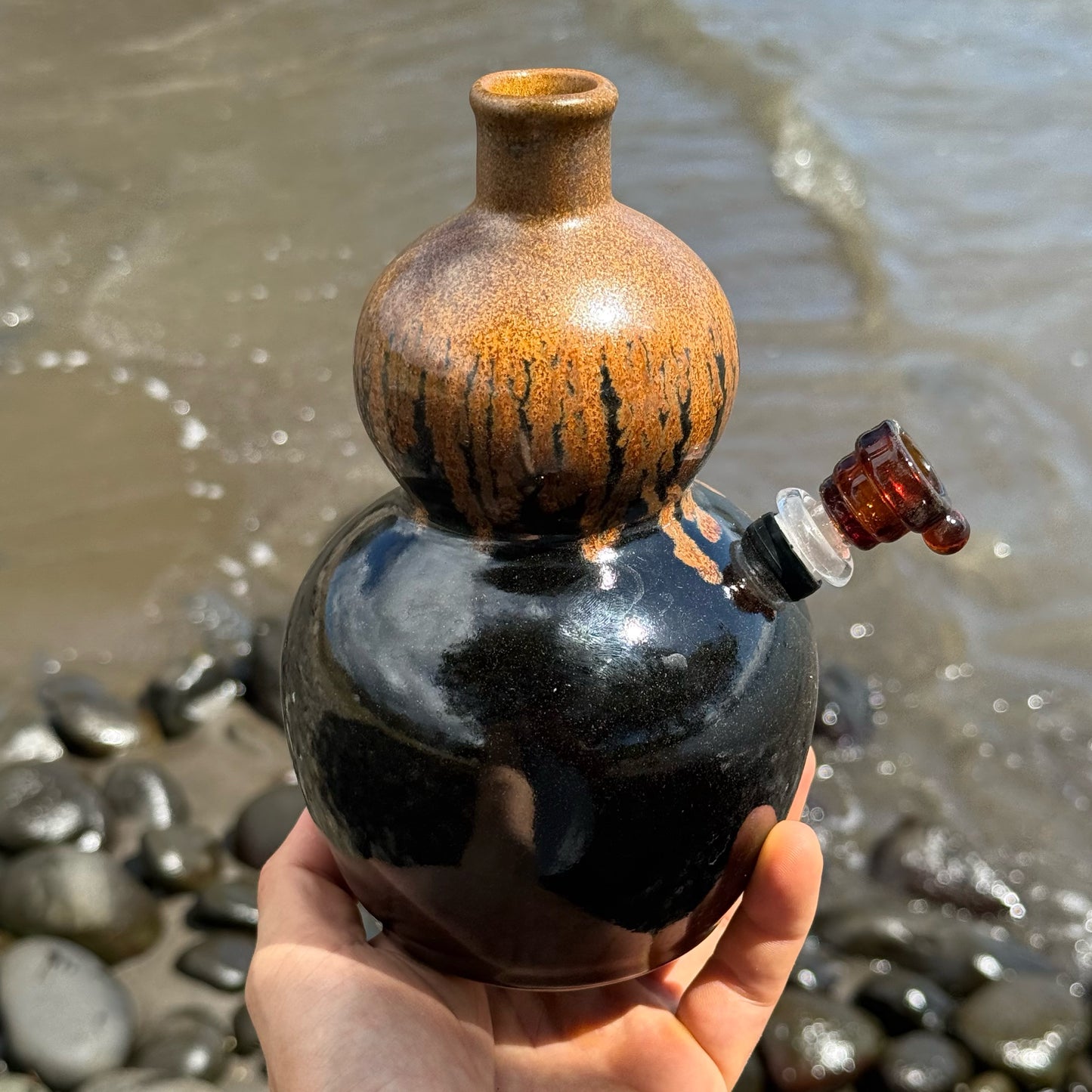 Vintage Ceramic Vase Bong “Mud Slide”