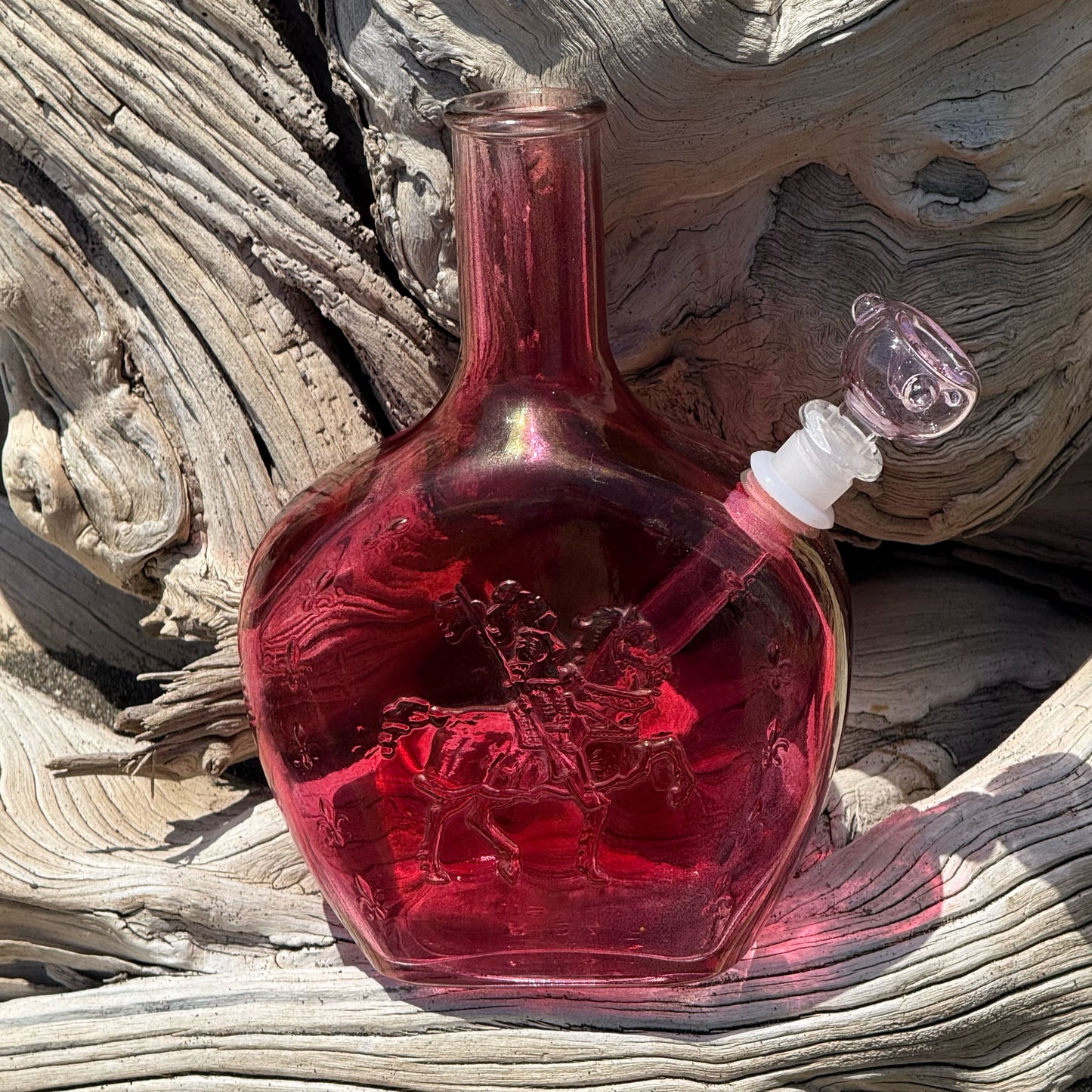 Vintage Decanter Bong “Fuchsia Crusader”