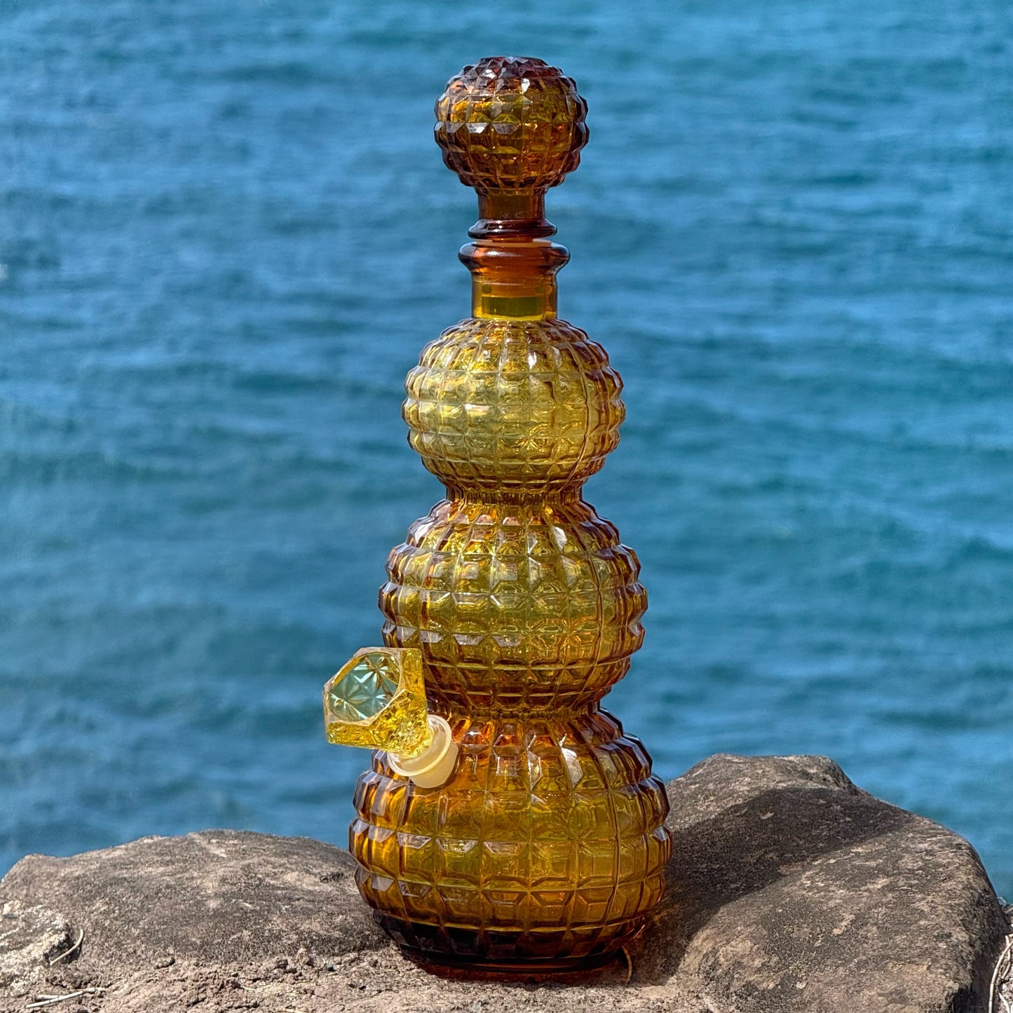 Vintage Decanter Bong “Citrine Disco”