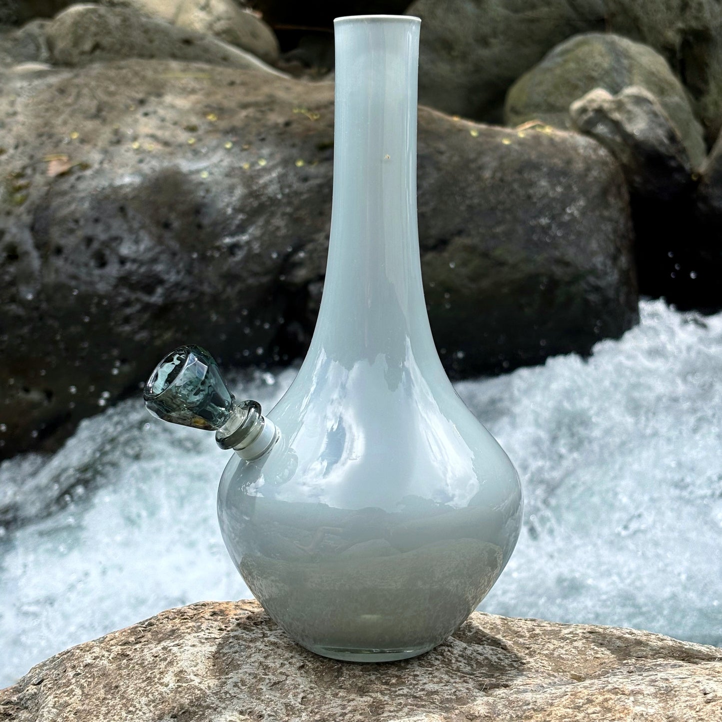 “Smoky Seductress” Vintage Upcycled Handblown Glass Vase Bong