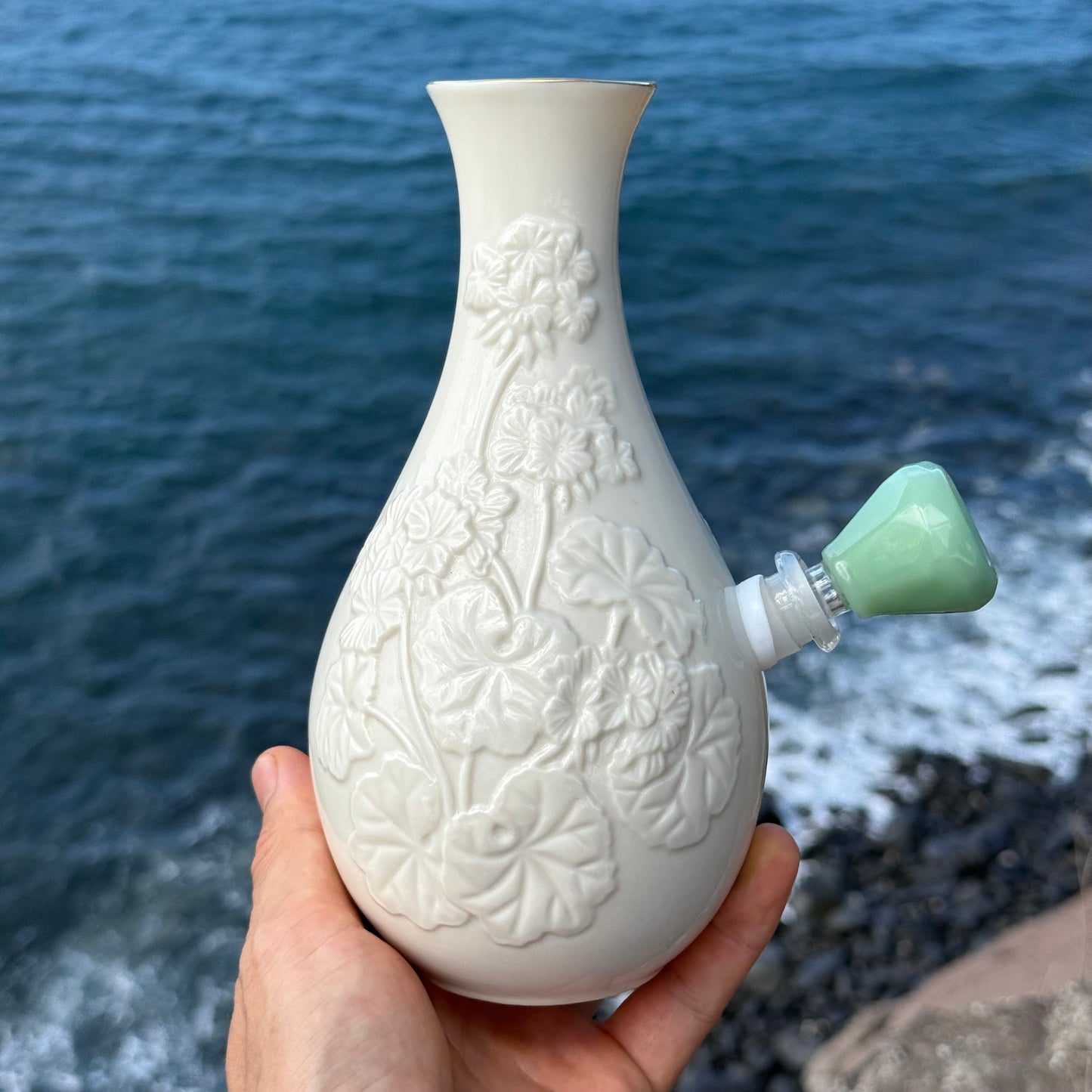 Vintage Ceramic Vase Bong “Ceramic Bloom”