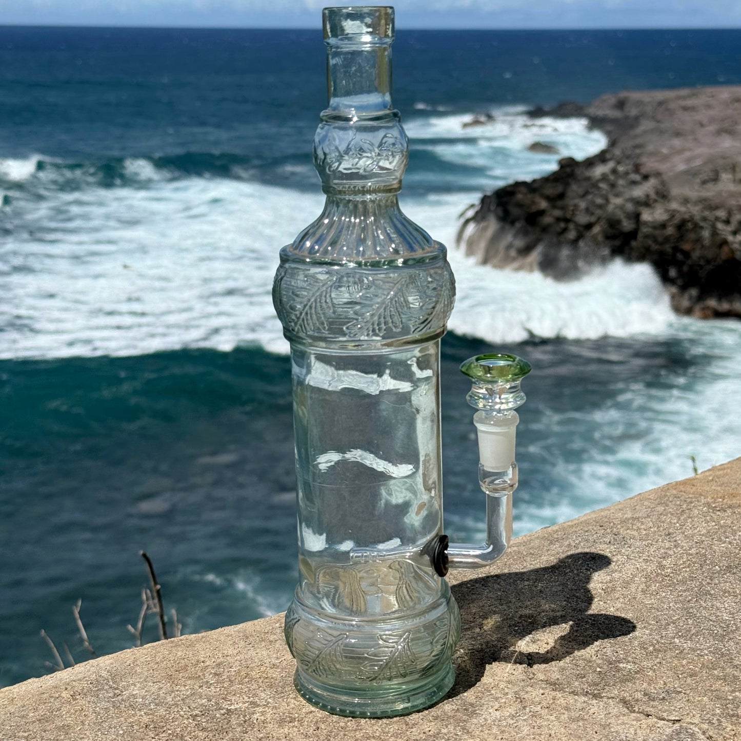 Bottle Bong Upcycled Vintage Glass bottle