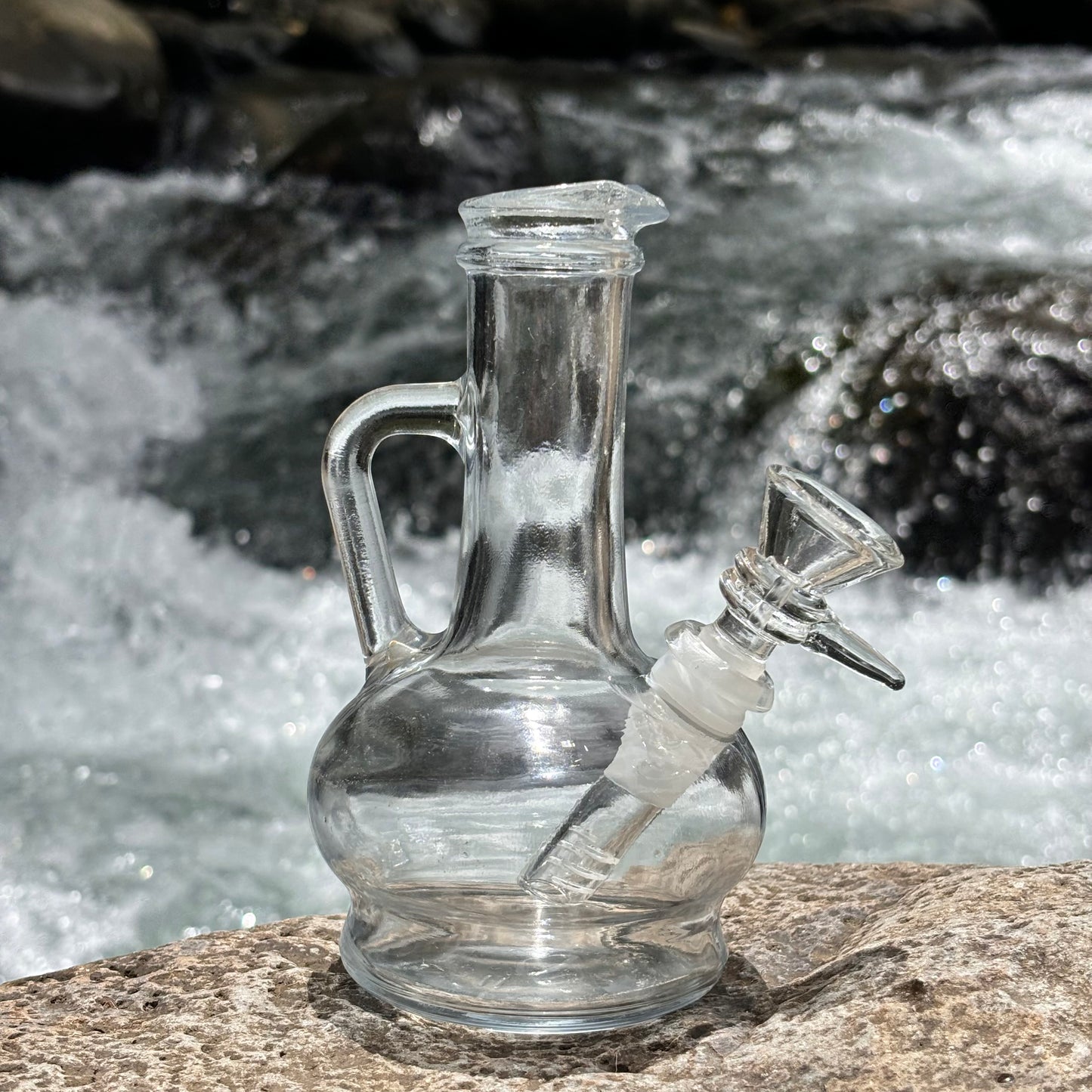 Upcycled Glass Cruet Bong