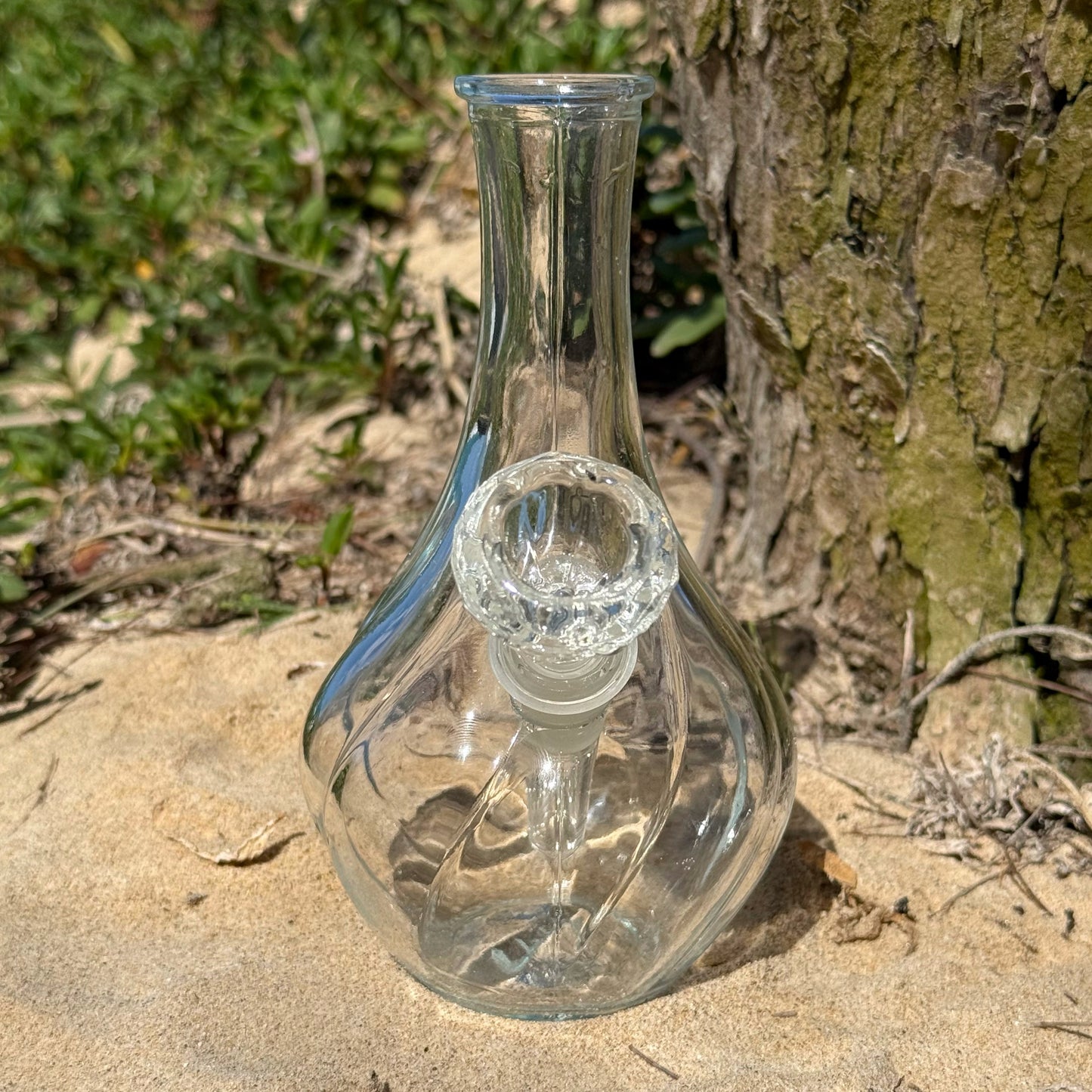 Clear Glass Vase Bong “Crystalline Goblet”