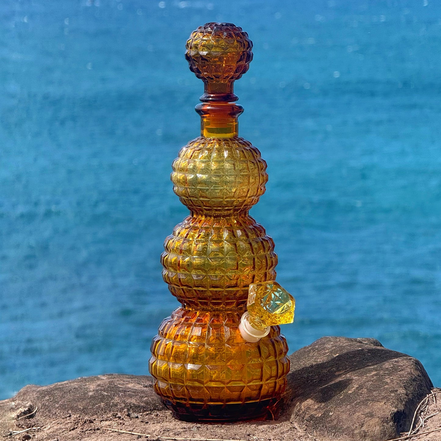 Vintage Decanter Bong “Citrine Disco”