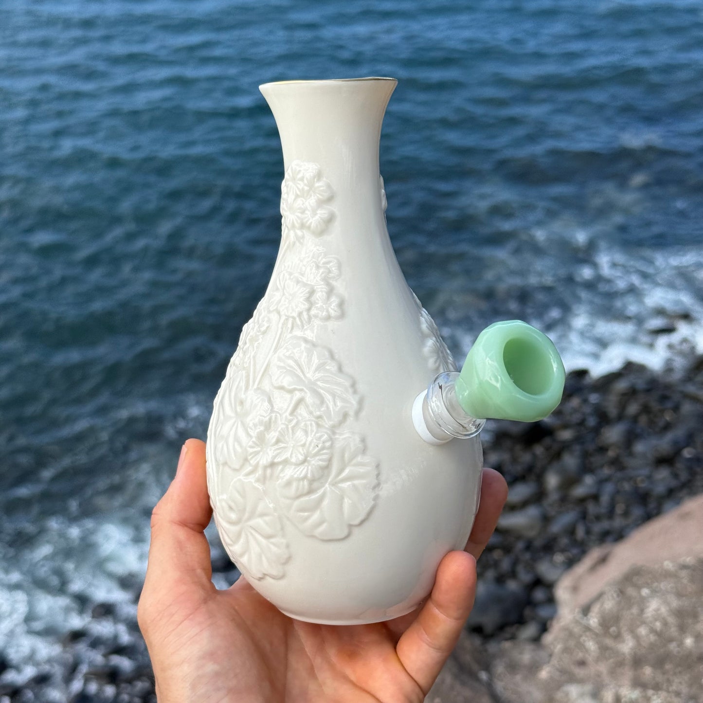 Vintage Ceramic Vase Bong “Ceramic Bloom”