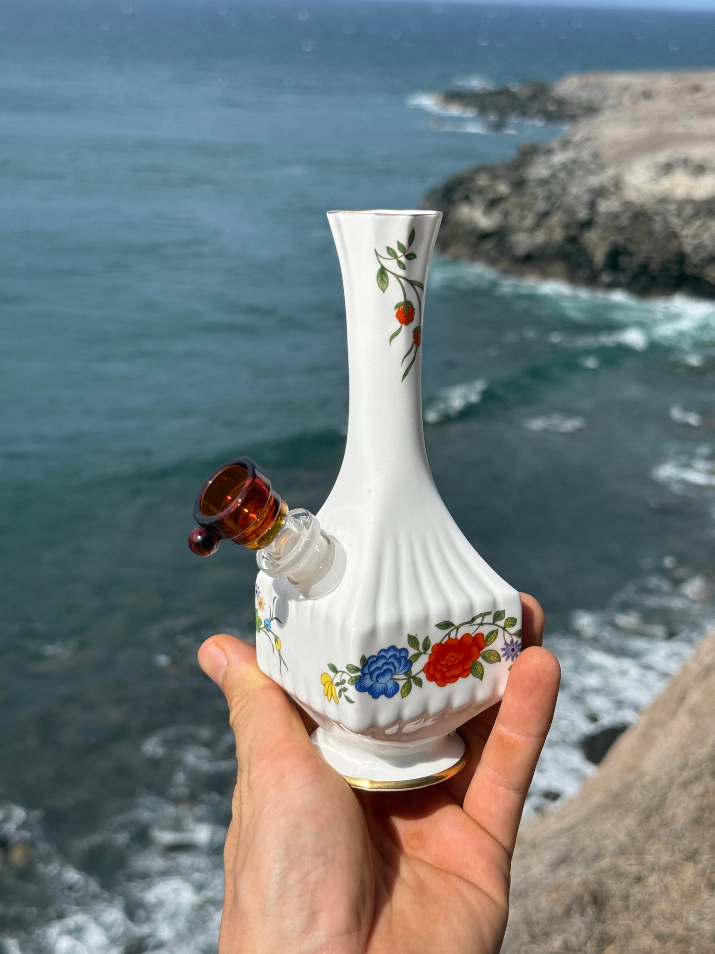 Vintage Ceramic Vase Bong “Springs Bouquet”