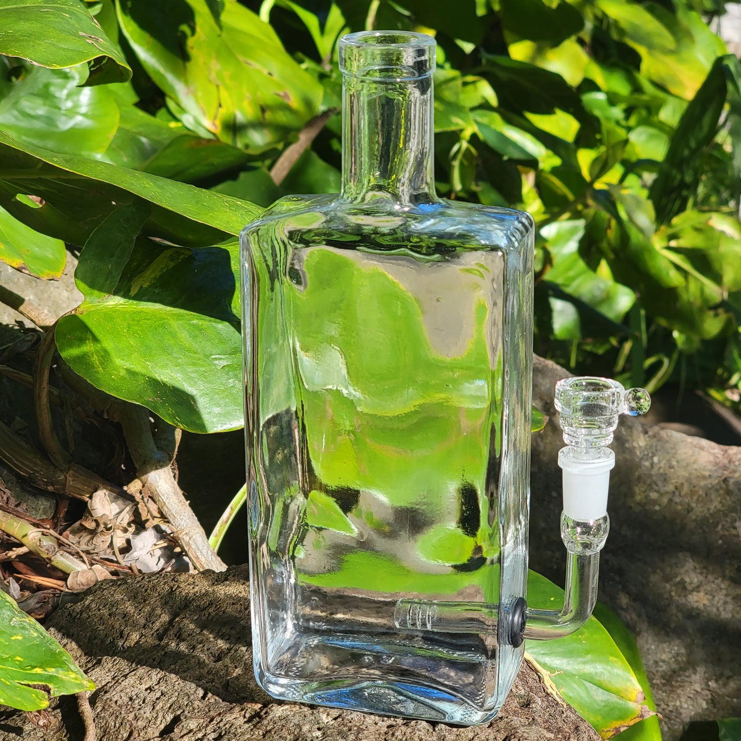 "Bottle Bong" Upcycled Glass Bottle Bong