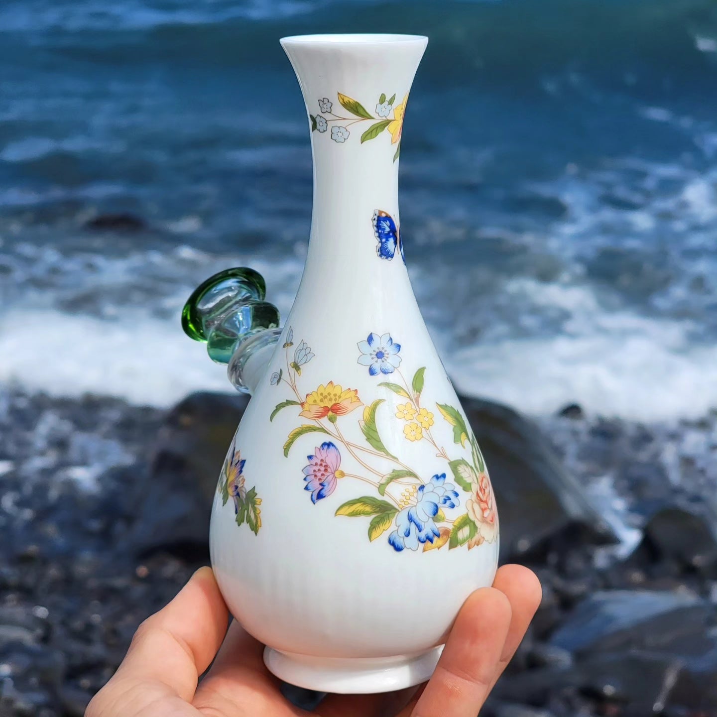 "Garden Symphony" Vintage China Vase Bong