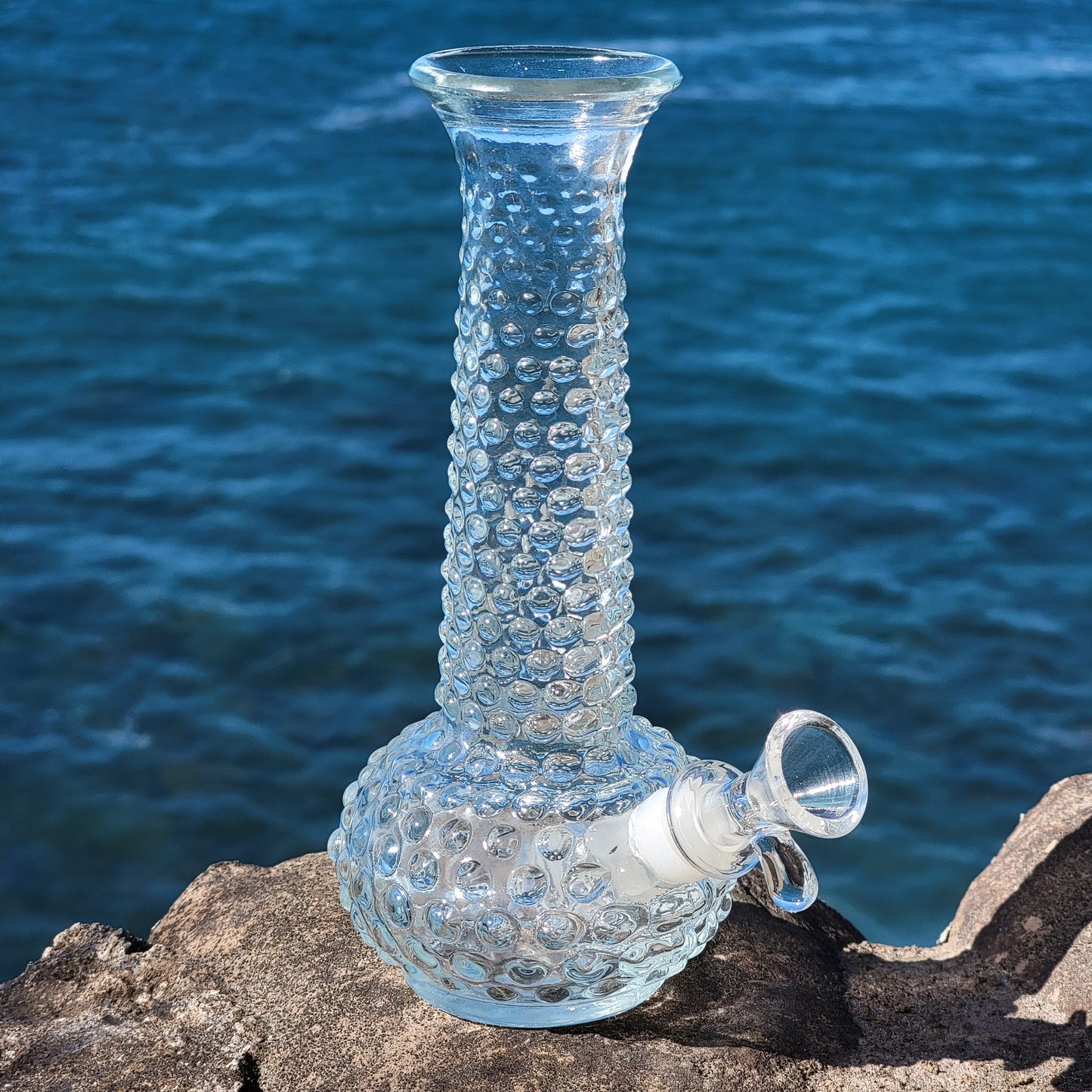 "Bumpy Bong" Vintage Hobnail Glass Bong