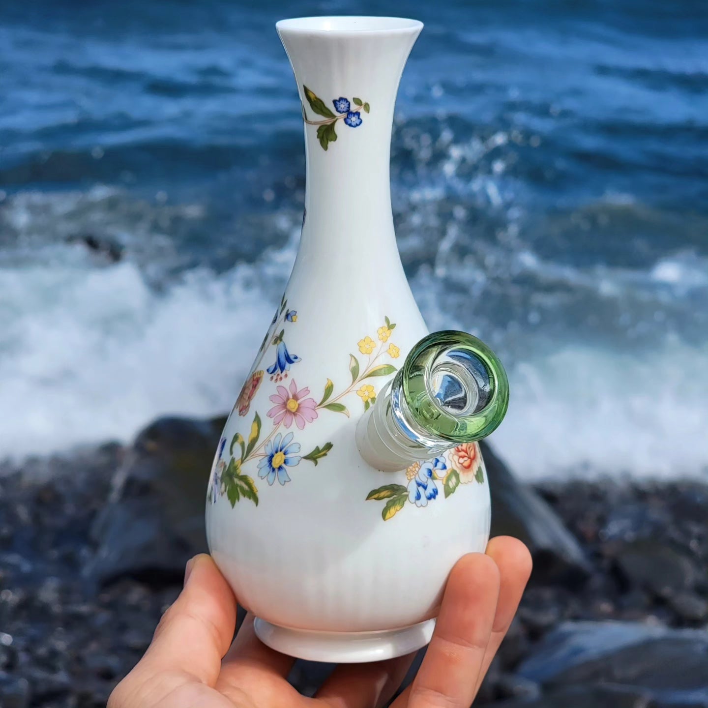"Garden Symphony" Vintage China Vase Bong