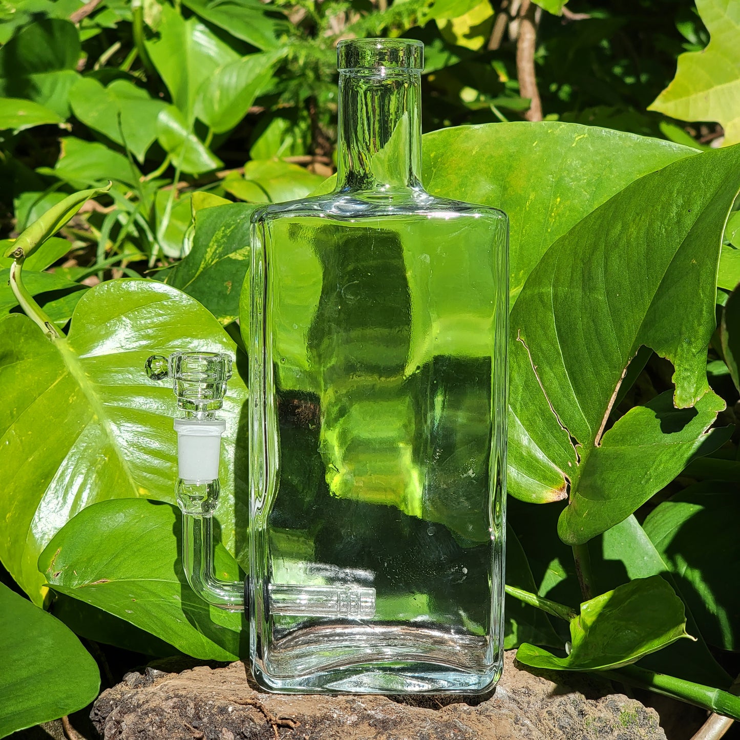 "Bottle Bong" Upcycled Glass Bottle Bong