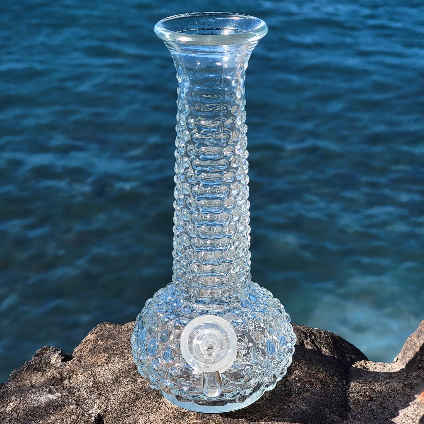 "Bumpy Bong" Vintage Hobnail Glass Bong
