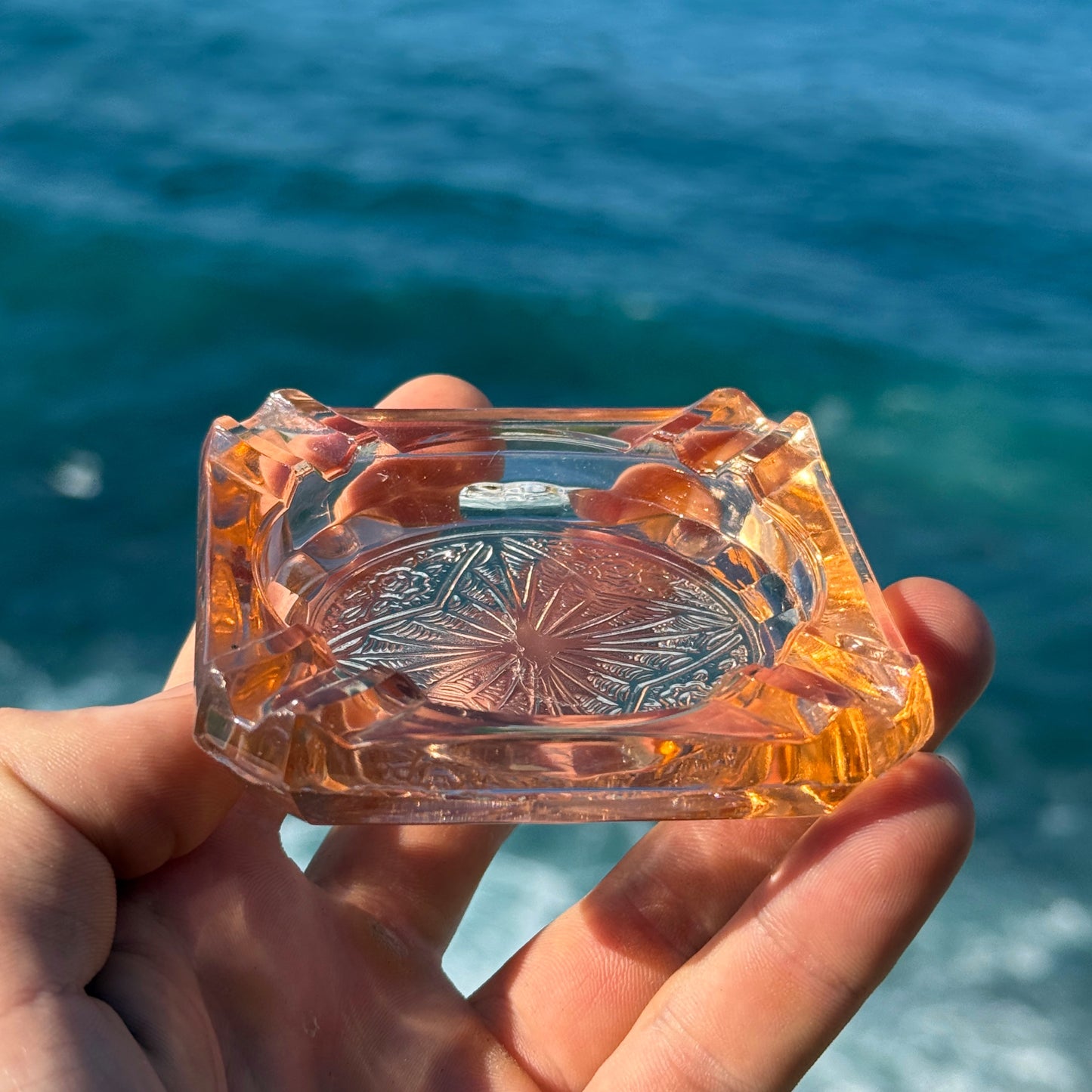 Vintage Glass Ashtray