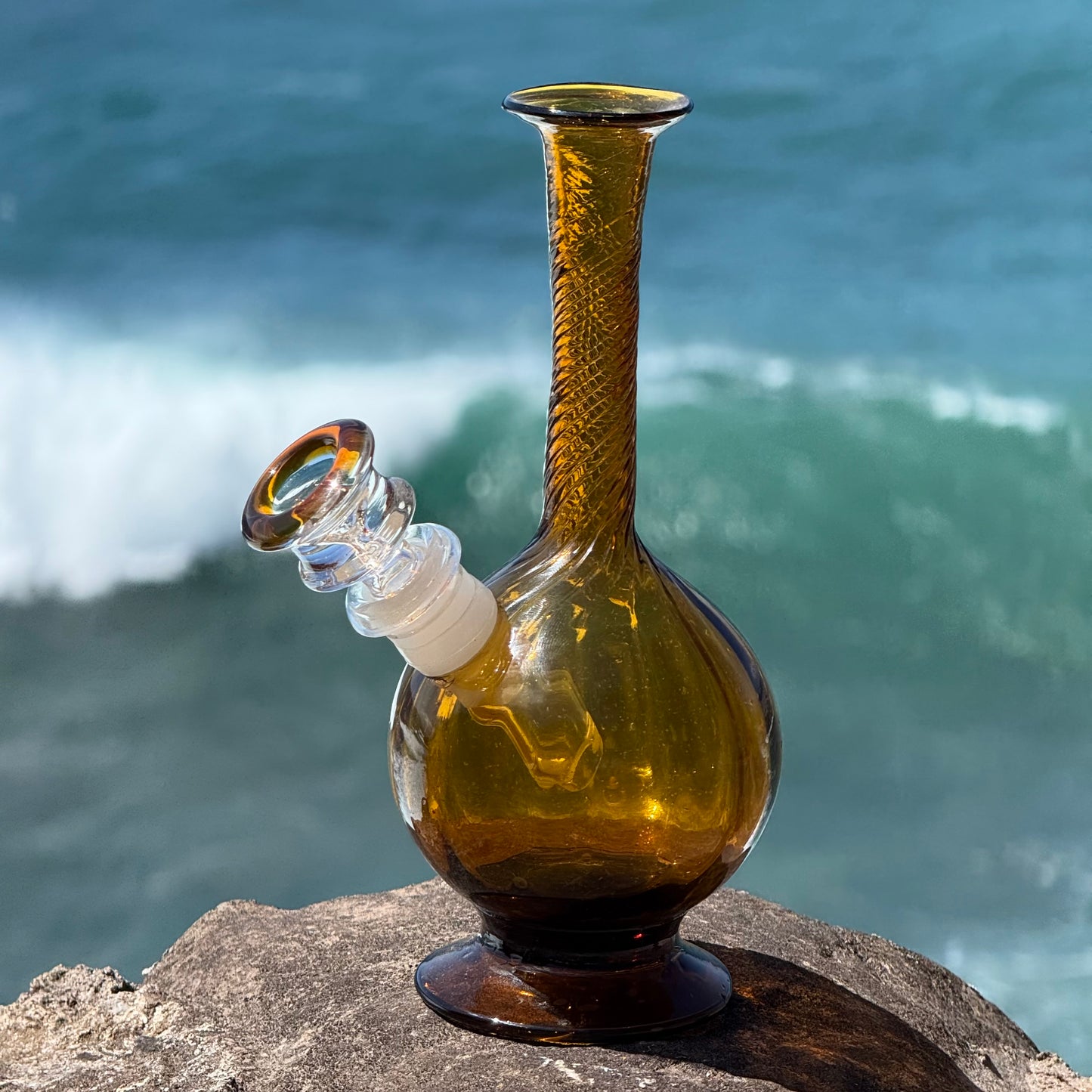 Vintage Glass Bong “Caramel Swirl”
