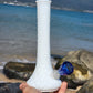 "Quilted Ivory" Vintage Quilted Diamond Milk Glass Vase Bong