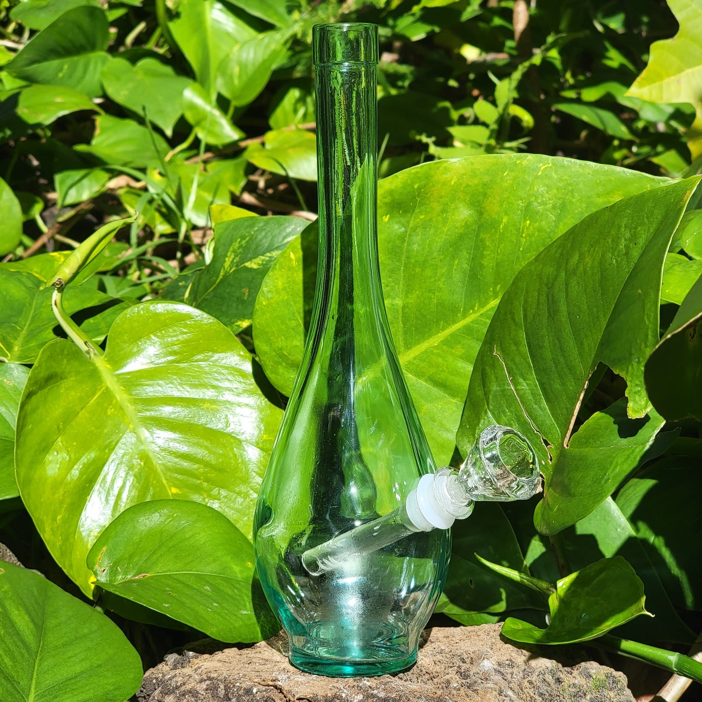 "Bottle Bong" Upcycled Glass Bottle Bong