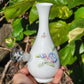 "Hydrangea Set" Vintage Upcycled Ceramic Bong with Stash Jar