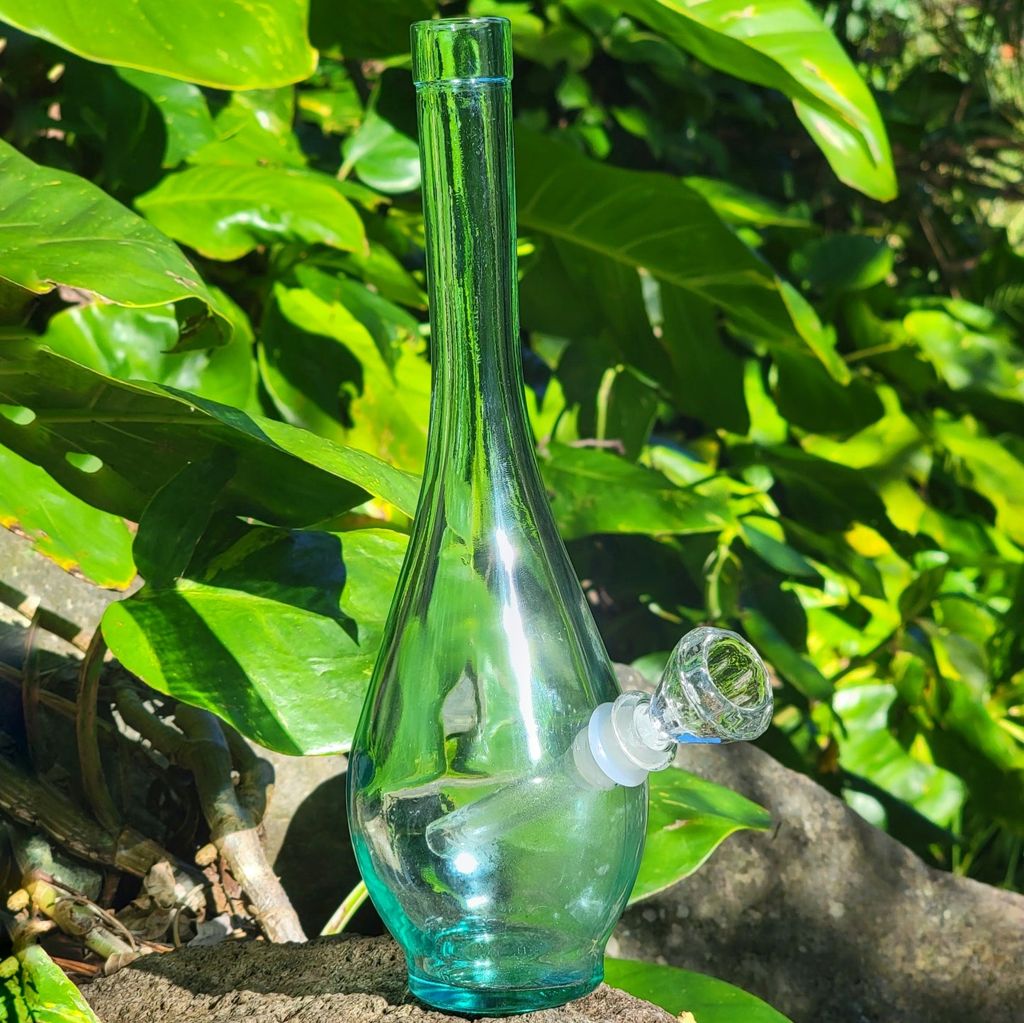 "Bottle Bong" Upcycled Glass Bottle Bong