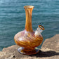 “Mottled Amber” Vintage Upcycled Handblown Glass Decanter Bong
