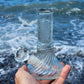 "Crystal Vortex" Vintage Glass Swirl Vase Bong