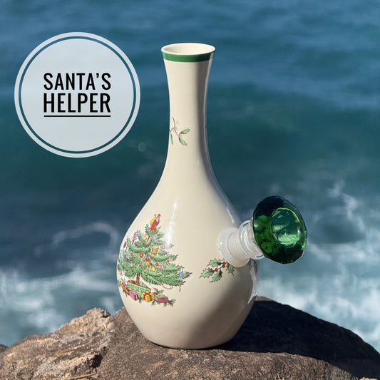 Vintage Ceramic Bong “Santa’s Helper”