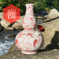 “Koi Serenity” Vintage Upcycled Porcelain China Vase Bong