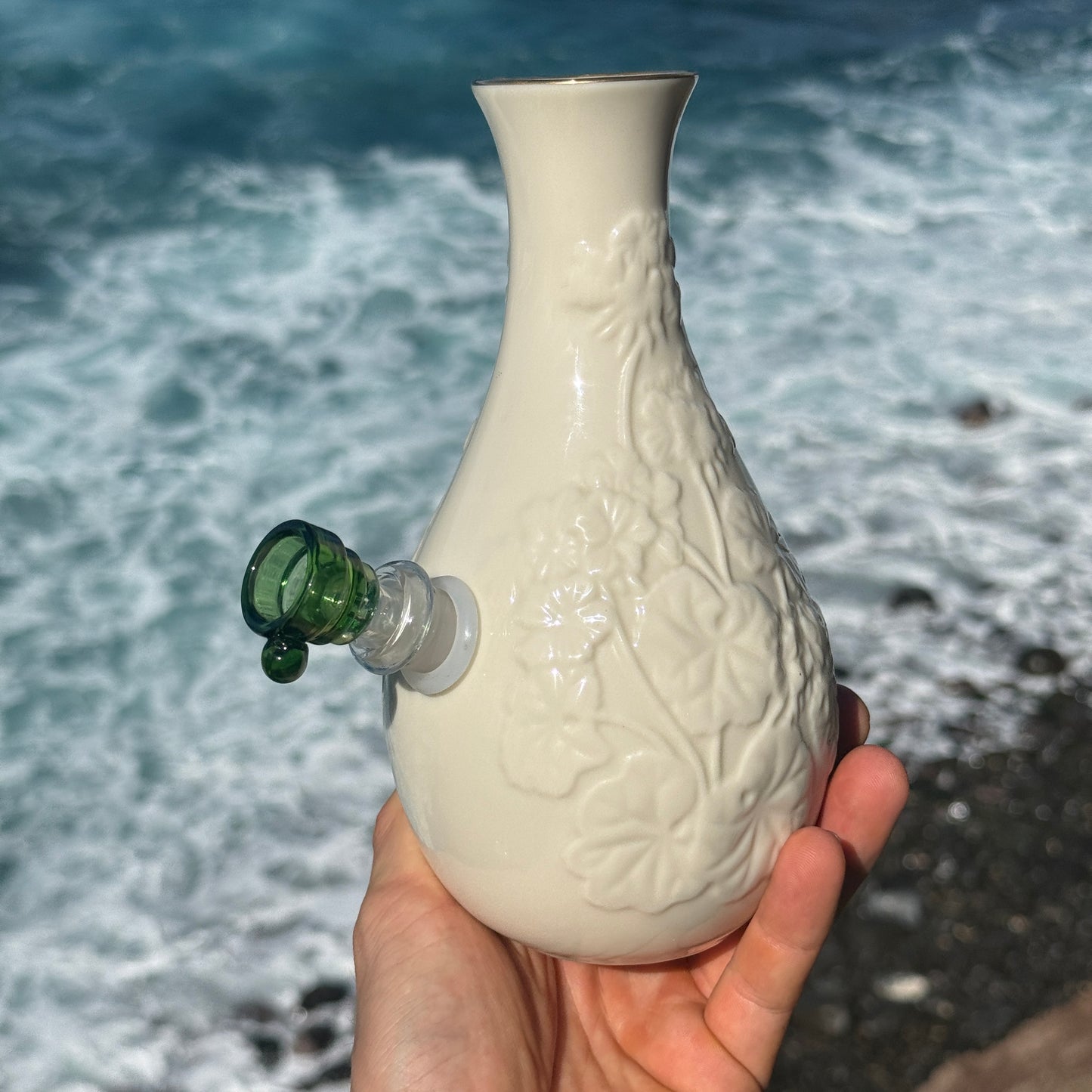 Vintage Ceramic Vase Bong “Ceramic Bloom”