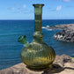 “Olivine Balloon” Upcycled Vintage Glass Balloon Decanter Bong