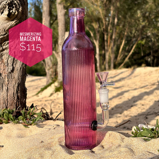 “Mesmerizing Magenta” Upcycled Glass Bong