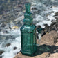 “Turquoise Obelisk” Upcycled Vintage Pressed Glass Bottle Bong