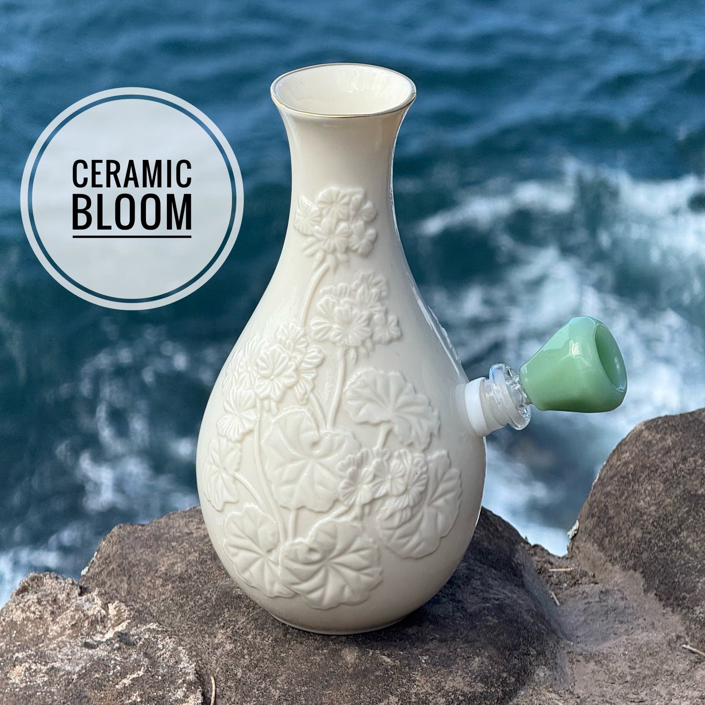 Vintage Ceramic Vase Bong “Ceramic Bloom”
